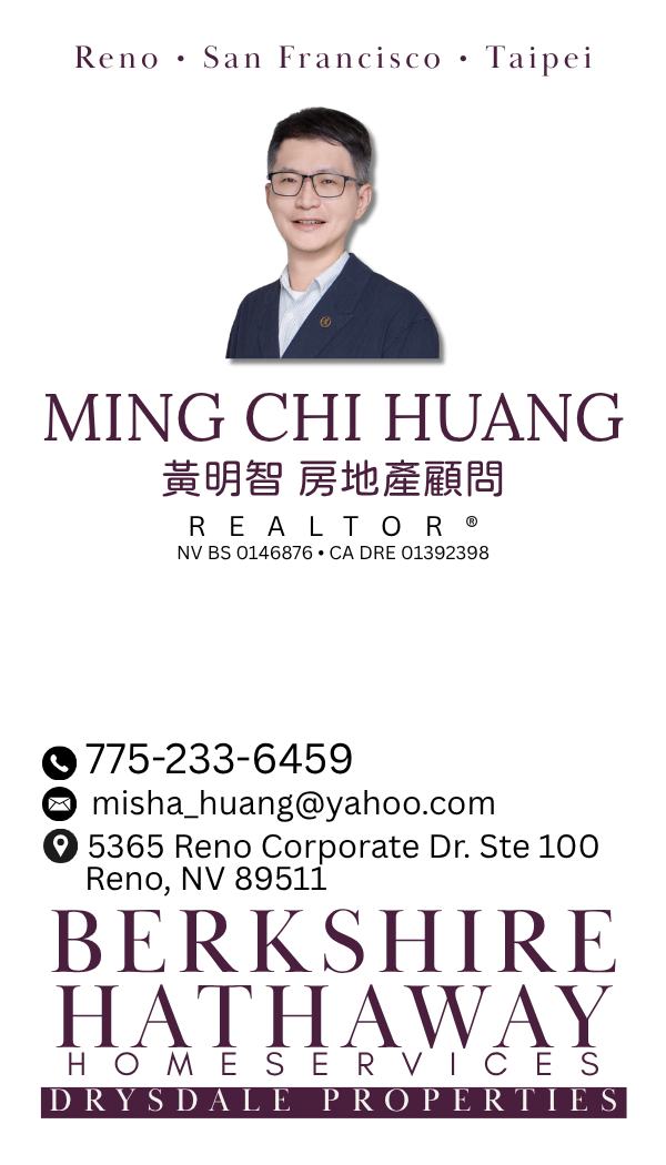 MingChi Huang, REALTOR® serving Reno and Sparks, Nevada
